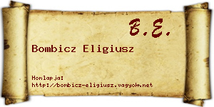 Bombicz Eligiusz névjegykártya